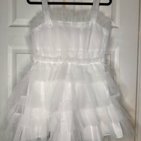 NWT White Tulle Mini Dress - Picture 5 of 5